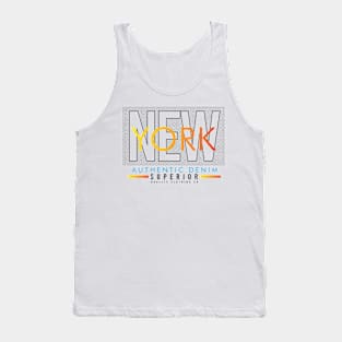 New york Typography xauthentic denim Brand superior Tank Top